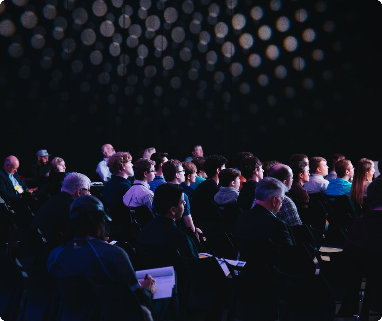 A group of professionals at a conference